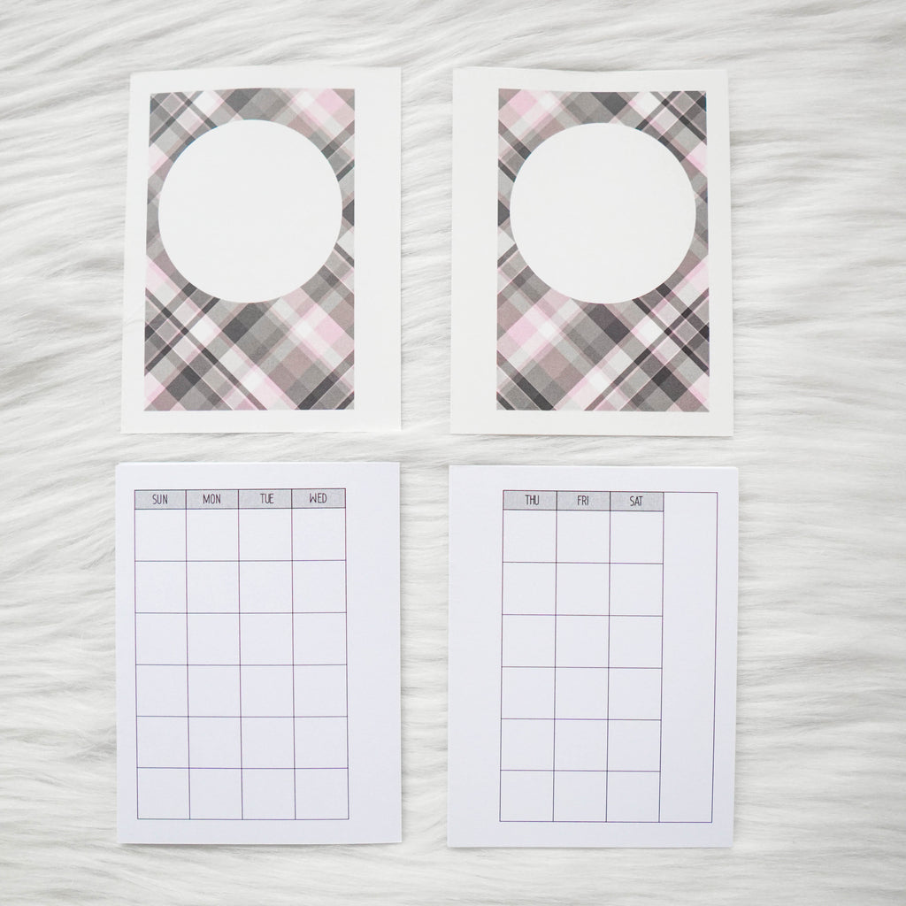 Micro HP Inserts - Undated Monthly Calendar (SUNDAY Start) // Collabs with Annie Plans Printables