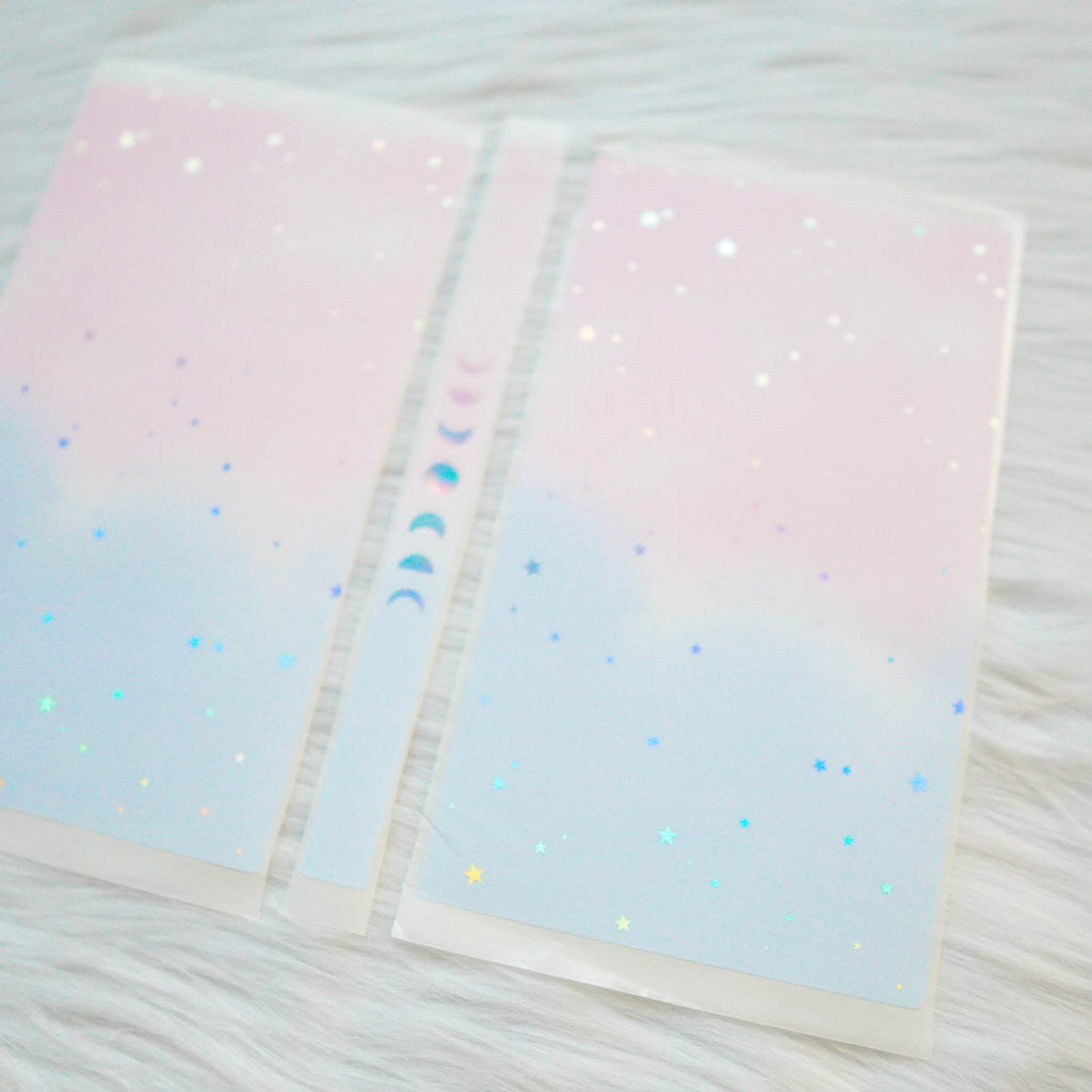 Sticker Album : Hobo Weeks Albums // W015 - Blue & Pink Stars (Two Lil Bees Collab)