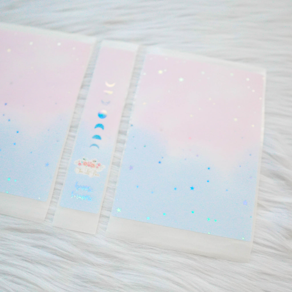 Sticker Album : Regular Sticker Albums // A094 - Blue & Pink Stars (Two Lil Bees Collab)