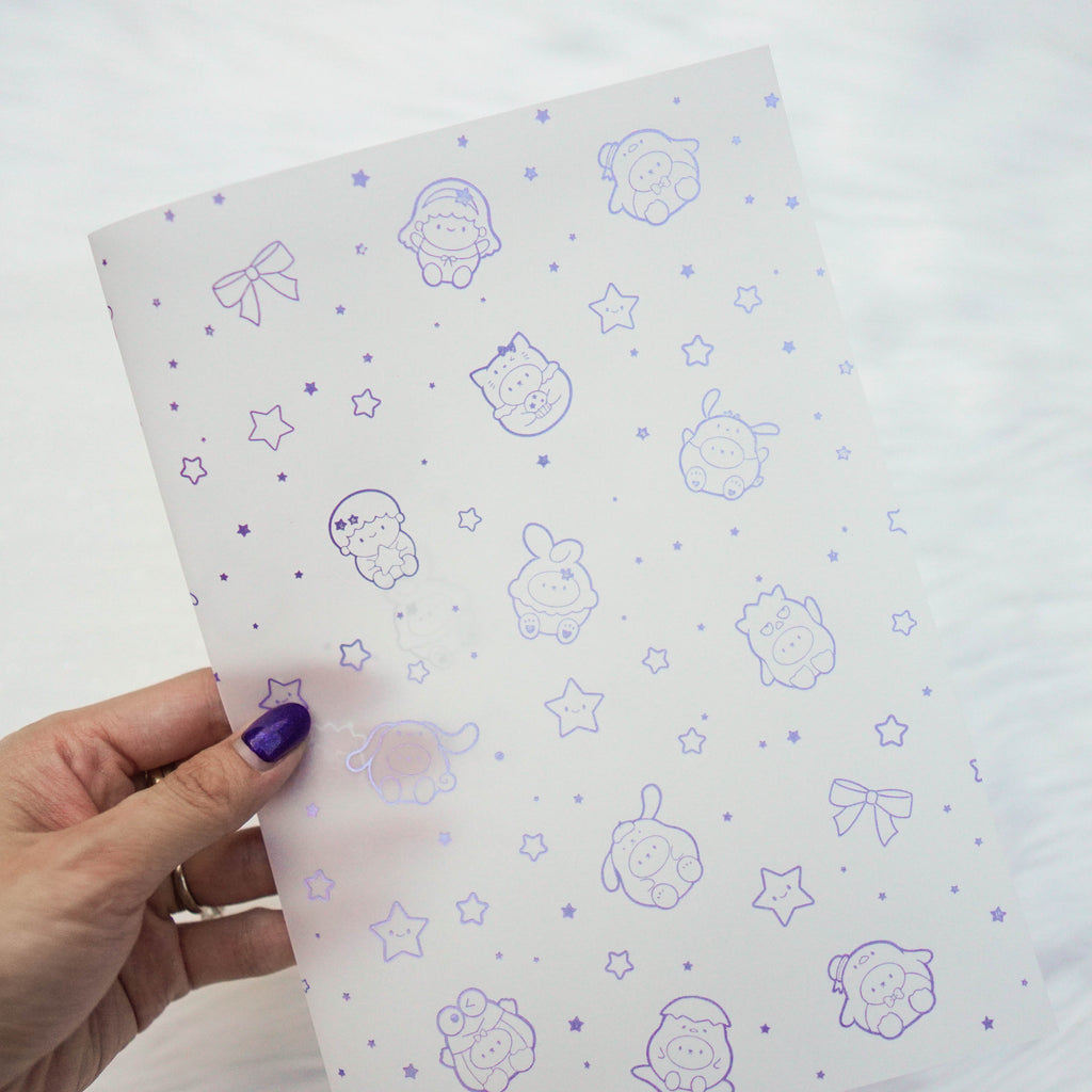 Vellum : Holo Silver & Lilac Foiled // Cutie Patootie (Set of 2)