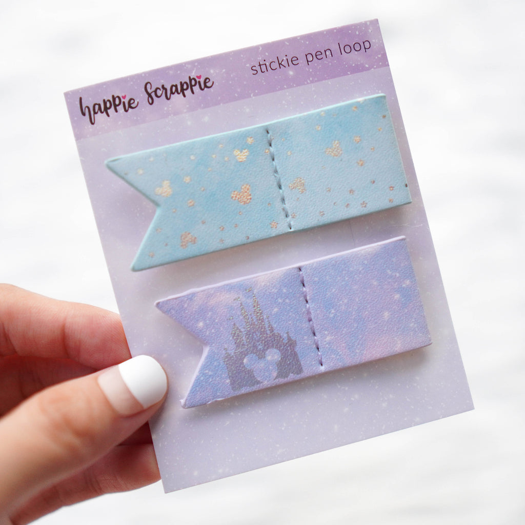 Stationery : Stickie Pen Loops (Holo Silver Foiled) | HappieScrappie