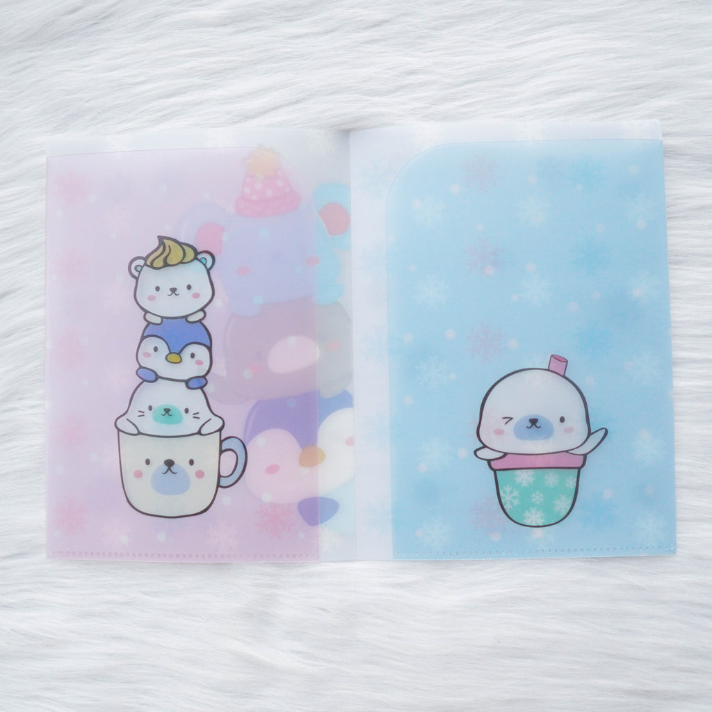 Jumbo Sticker Folder : Cozy Winter // Winter Animals (Holo Silver Foiled)