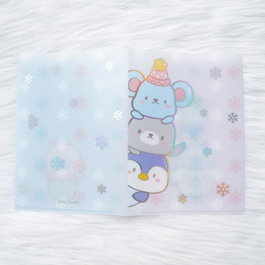 Jumbo Sticker Folder : Cozy Winter // Winter Animals (Holo Silver Foiled)