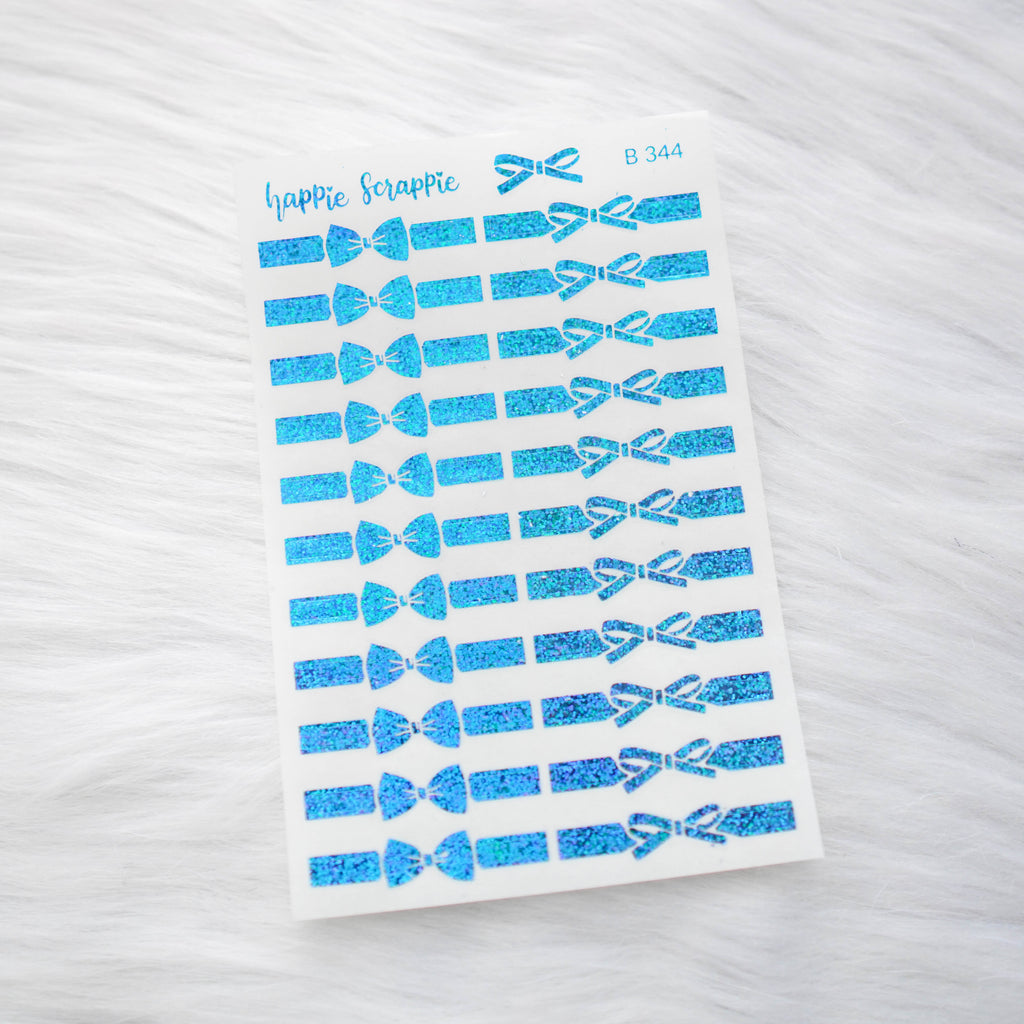 Planner Stickers : Bow Headers // Foiled Deco Header (B344)