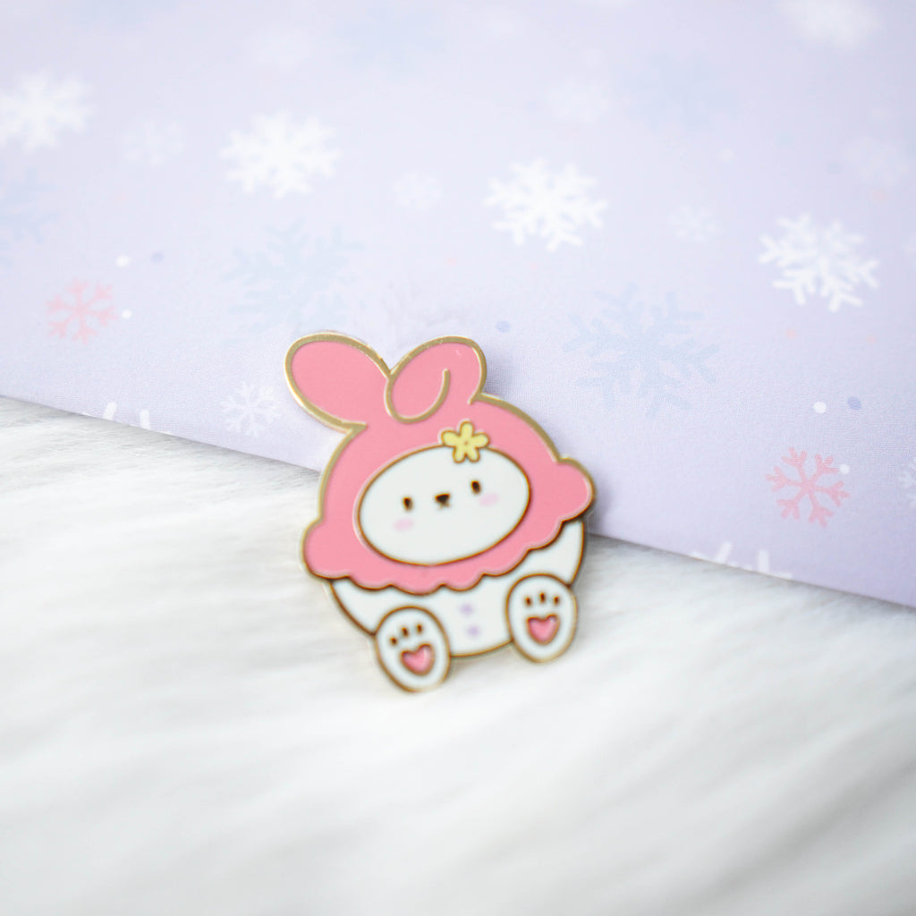 Pins : Cutie Patootie // Pink Melody Bunny //  Magnetic Backing