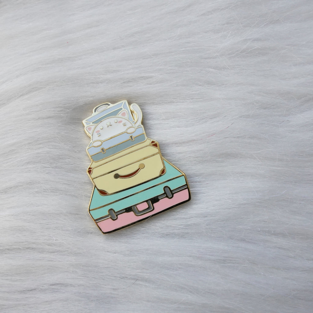 Pins :  Let's Go Travel // Stacked Luggage Kitty