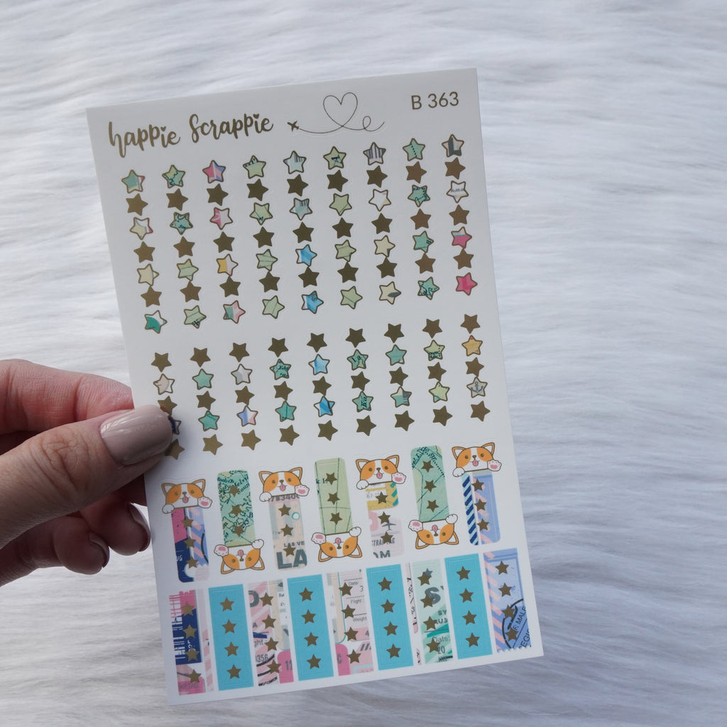 Planner Stickers : Let's Go Travel - Check List // Matte Gold Foil (B363)