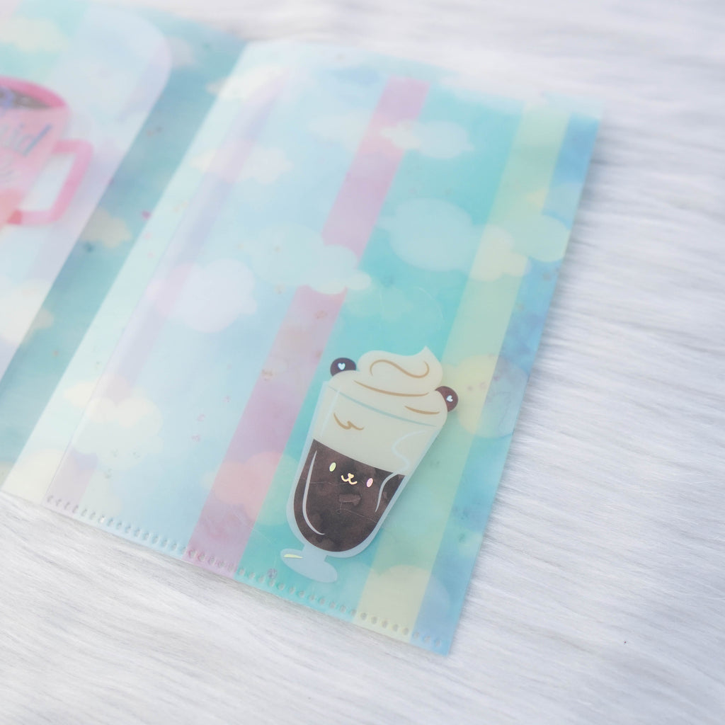 Jumbo Sticker Folder : Positivi-TEA (Boba Bear) Storage Folder (Holo Silver Foiled)