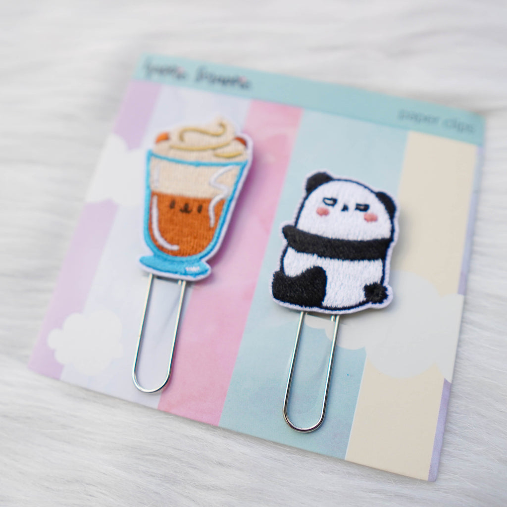 Embroidery Paper Clips : Positivi-TEA (Set of 2)