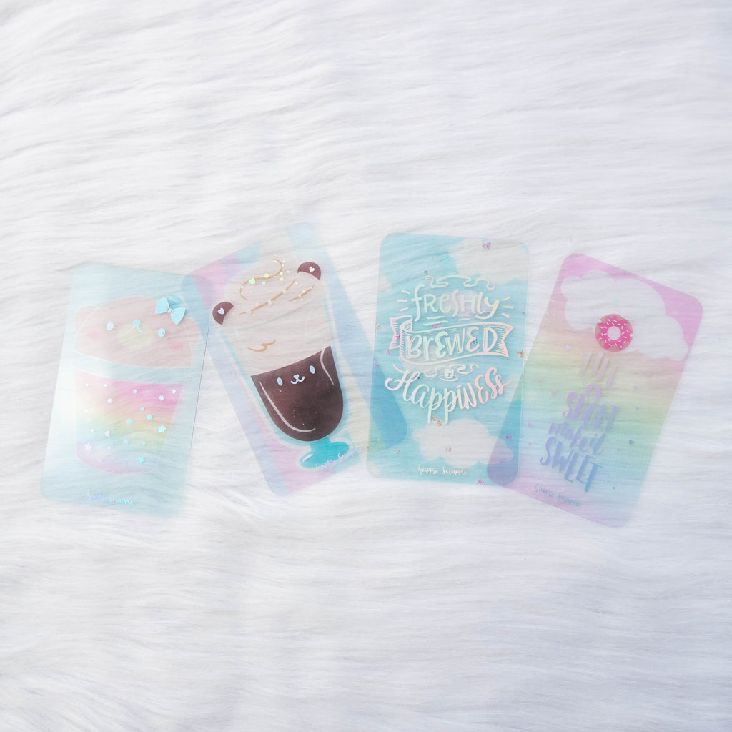 Washi Cards : Positivi-TEA // Holo Silver Foil (Set of 4)