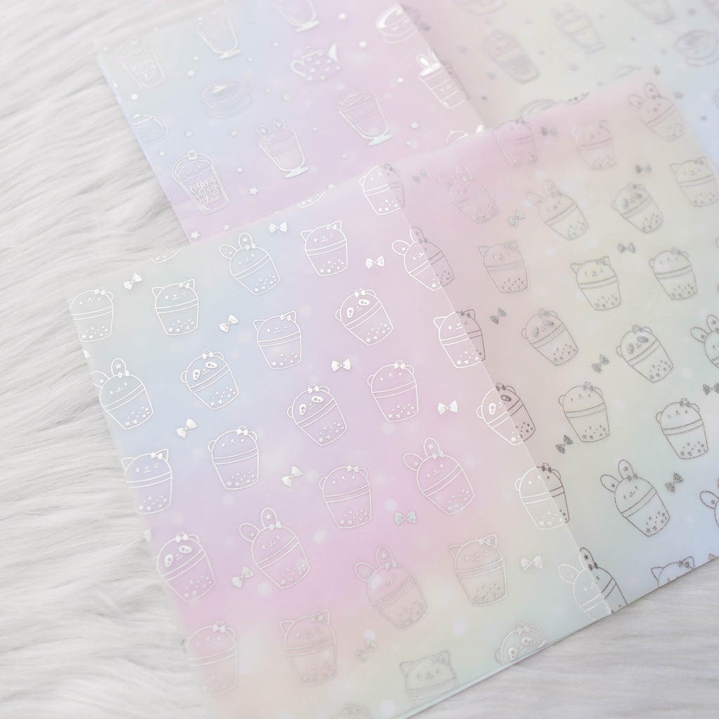 Vellum : Holo Silver Foiled // Positivi-TEA  (Set of 2)