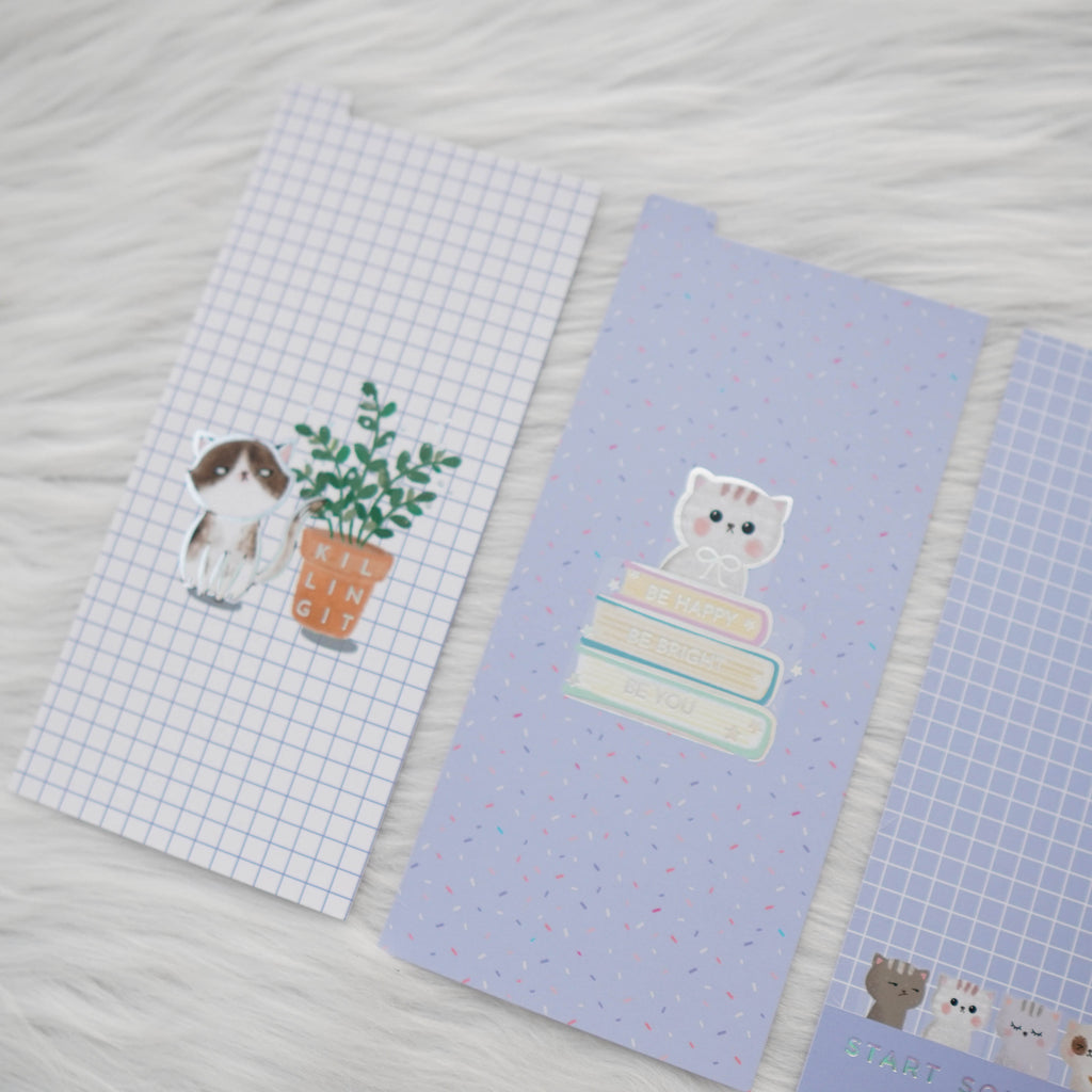Pencil Board : Fave Things Kitty // Holo Silver Foil (Set of 4)