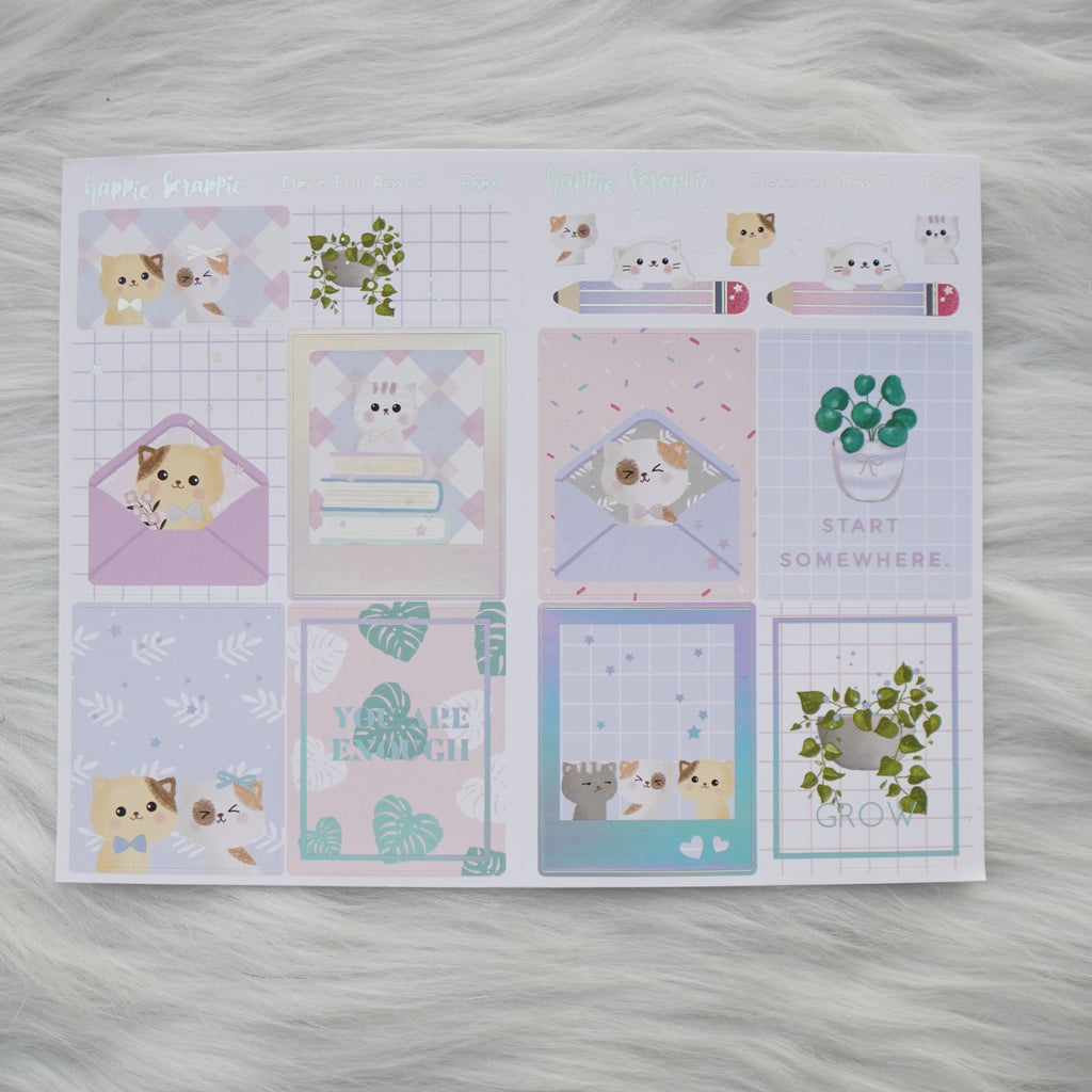Sticker Kit - Fave Things Kitty (3 Deco Full Boxes) - Foiled Stickers (F667 / F668 / F669)