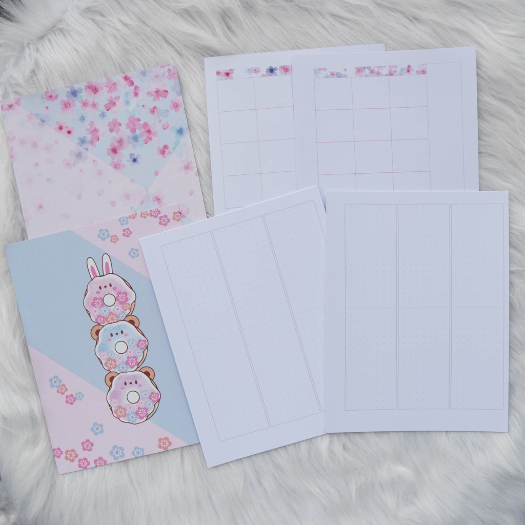 Travel Notebook (All Sizes) - Cherry Blossom Panda // Weekly (With Monthly View)