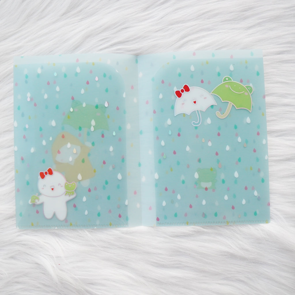 Jumbo Sticker Folder :Spring Shower Storage Folder (Holo Silver Foiled) // Collab with OnceMoreWithLove