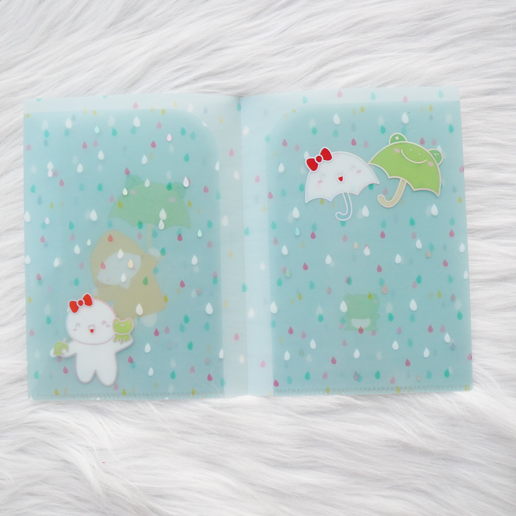 Regular Sticker Folder : Spring Shower Storage Folder (Holo Silver Foiled) // Collab with OnceMoreWithLove