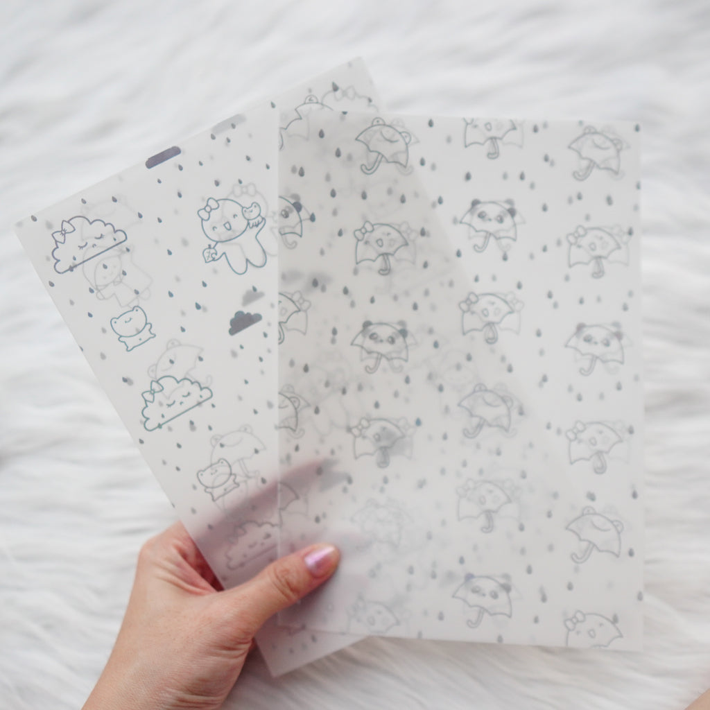 Vellum : Holo Silver Foiled // Spring Shower  (Set of 2)