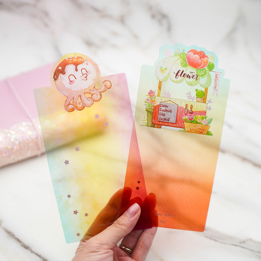 Hobo Washi Cards : Foodie's Delight (Collab with Molly) // Holo Silver Foil (Jumbo - Set of 2)