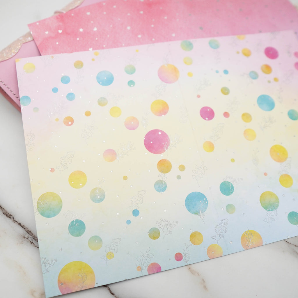 Pattern Papers : Holo Silver Foiled //  Foodie's Delight (Set of 4) // Collab with Molly