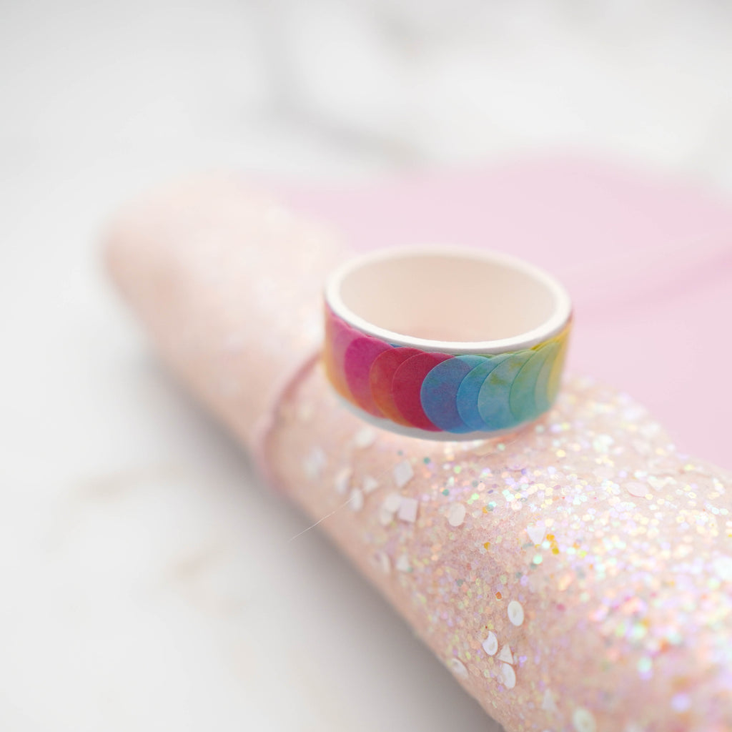 Die Cut Washi Tape : Foodie's Delight // Rainbow Round Dots