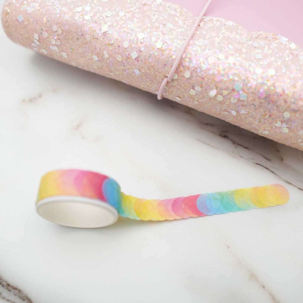 Die Cut Washi Tape : Foodie's Delight // Rainbow Round Dots