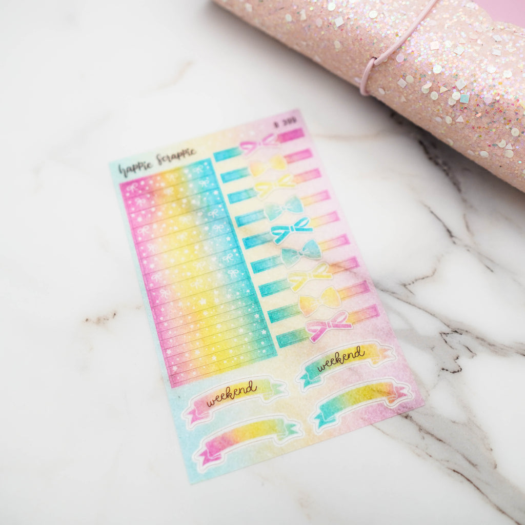 COLORFUL WEEKDAY HEADERS Planner Stickers