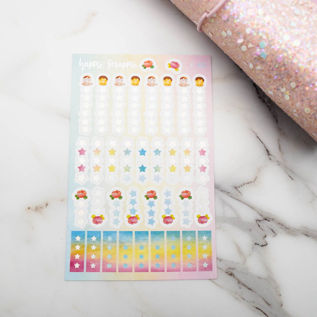 Planner Stickers : Foodie's Delight //  Check Lists (B402)  // Holo Silver Foiled (Collab with Molly)