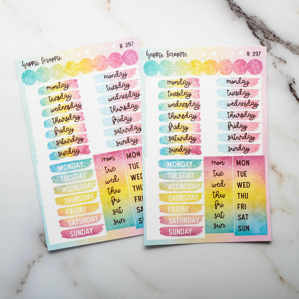 Planner Stickers : Skinny Date Cover // Foodie's Delight (2 sheets) (B397)
