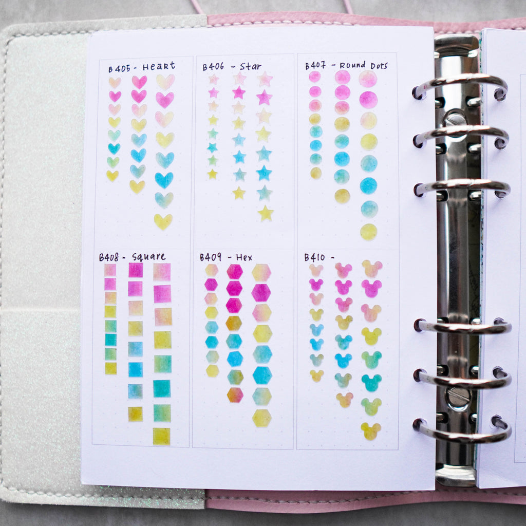 Planner Stickers : Foodie's Delight  // Semi-Transparent Tiny Rainbow Stickers