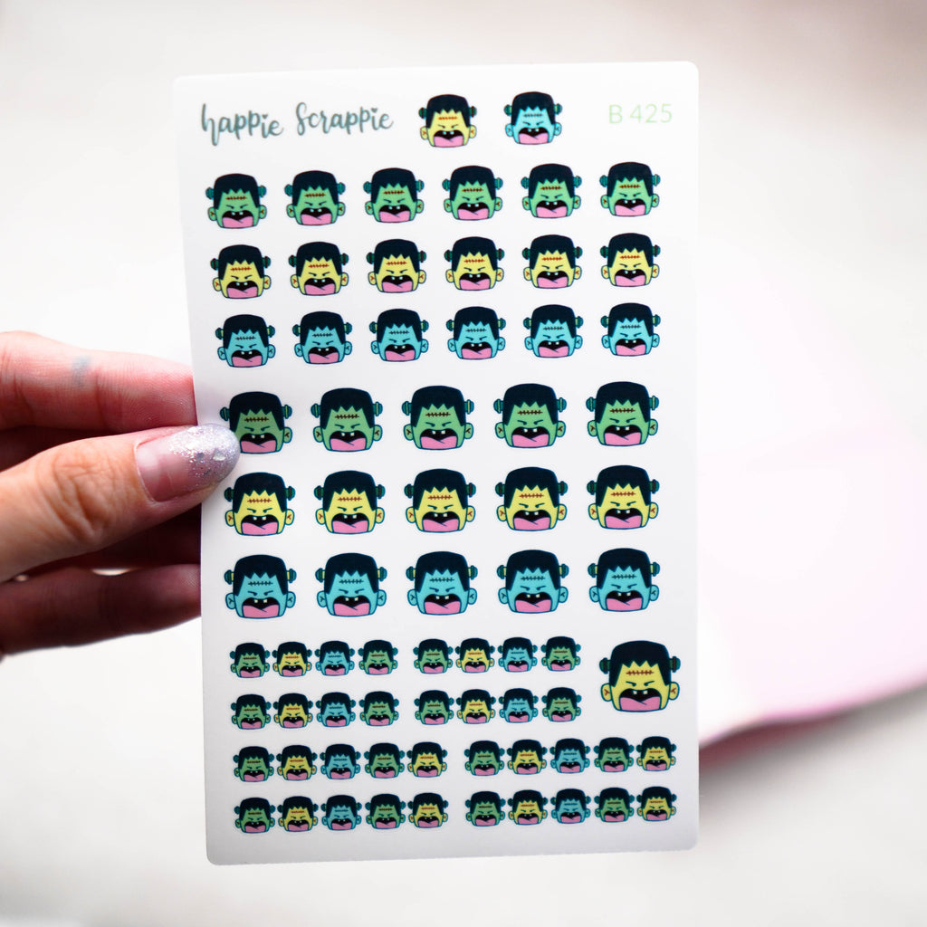 Planner Stickers : Happie Halloween // Frankenstein (B425)