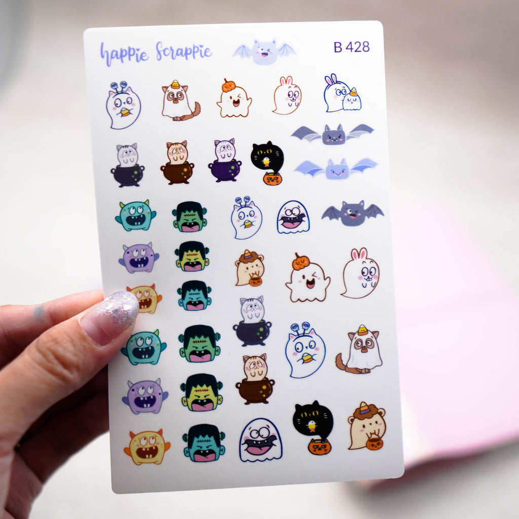 Planner Stickers : Happie Halloween (B428)