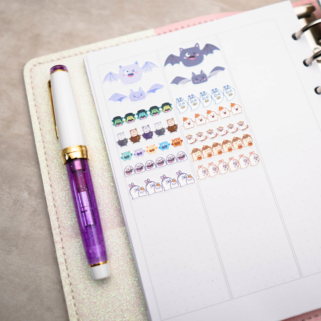 Planner Stickers : Happie Halloween // All the Headers - 1.5inch (B430)