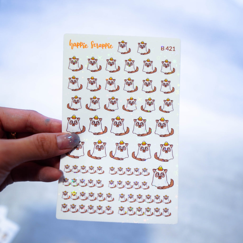 Planner Stickers : Happie Halloween // Doggie Ghost (B421)