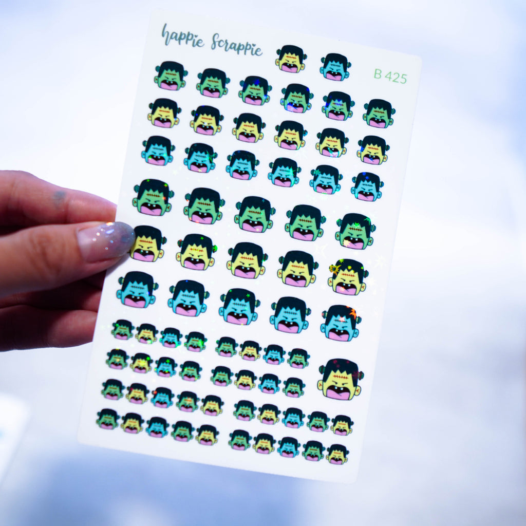 Planner Stickers : Happie Halloween // Frankenstein (B425)