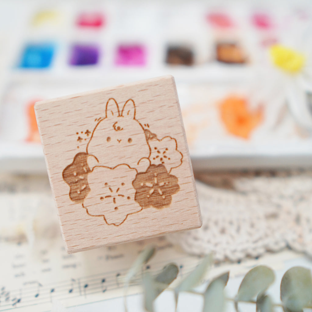 Stamp : Hanami Cafe // Bunny in Sakura (Henry) (STA017)