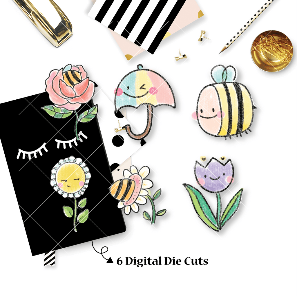 DIGITAL DOWNLOAD! - No Physical Product : Bee-YOU-tiful / Spring Themed Digital Die Cut