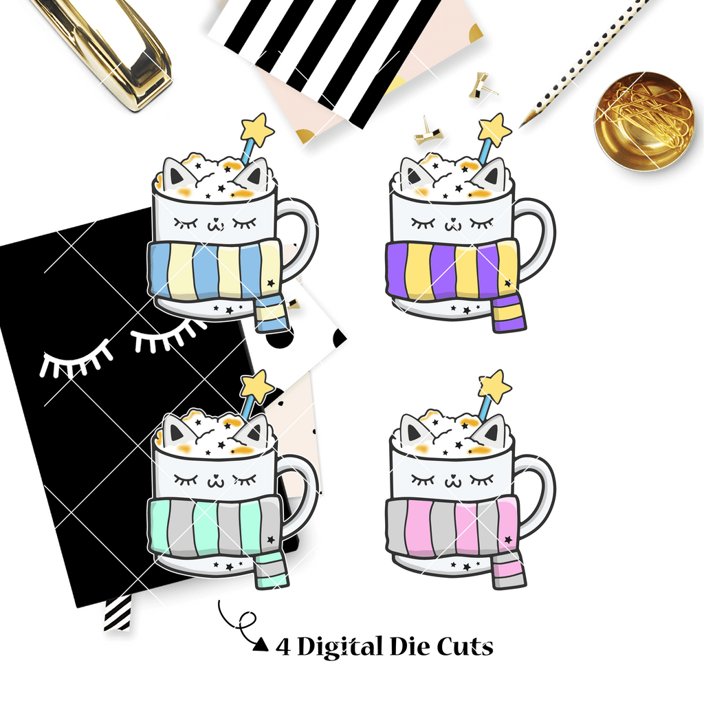 DIGITAL DOWNLOAD! - No Physical Product : Hug In A Mug / Pastel Kitty Mug Themed