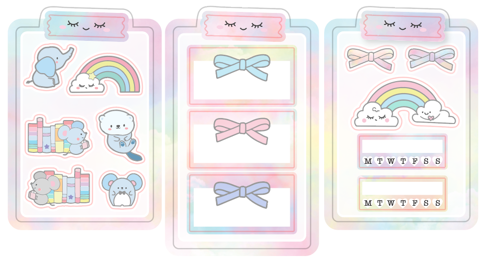 Hobonichi Weeks Sticker Kit - Rainbow // H023