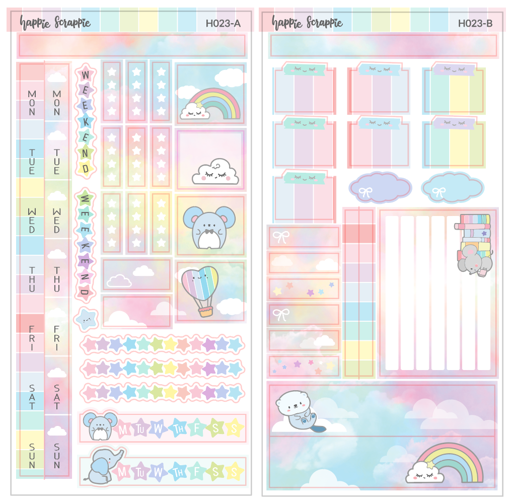 Hobonichi Weeks Sticker Kit - Rainbow // H023
