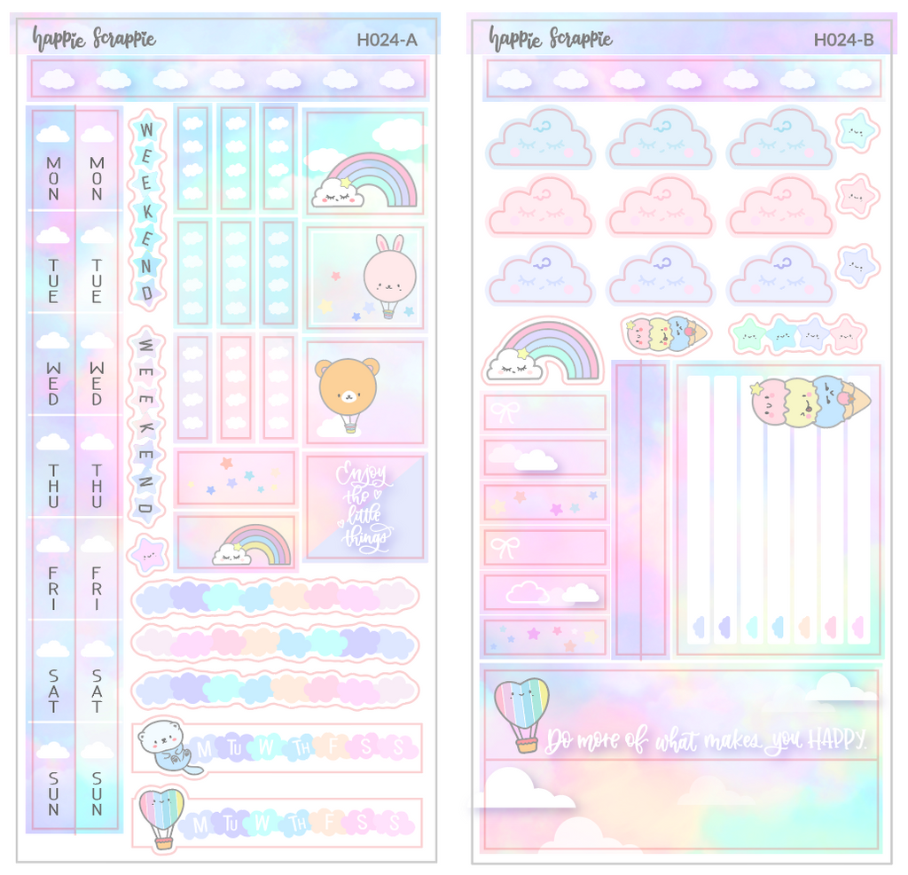 Hobonichi Weeks Sticker Kit - Cloud// H024