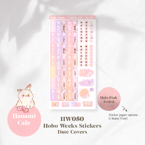 Hobo Weeks Sticker : Hanami Cafe // Buy-All-Bundle (WITH FOIL) (HW049 - HW056)