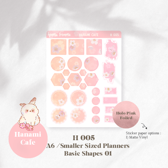 Quarter Sticker : Hanami Cafe // Buy-All-Bundle (WITH FOIL) (H003 - H011)