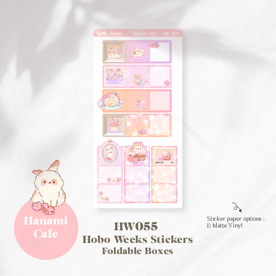Hobo Weeks Sticker : Hanami Cafe // NO FOIL (HW049 - HW056)