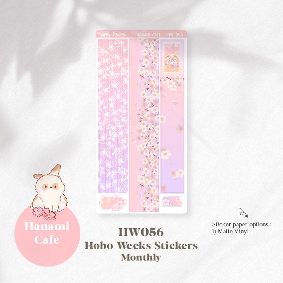 Hobo Weeks Sticker : Hanami Cafe // NO FOIL (HW049 - HW056)