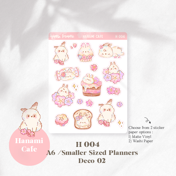 Sakura Planner Stickers, Hanami Deco Stickers