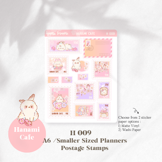 Quarter Sticker : Hanami Cafe // NO FOIL (H001 - H011)
