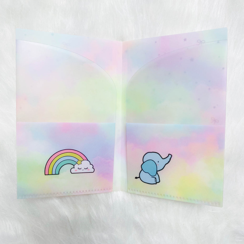 Regular Sticker Folder : Rainbow Storage Folder (Holo Silver Foiled)