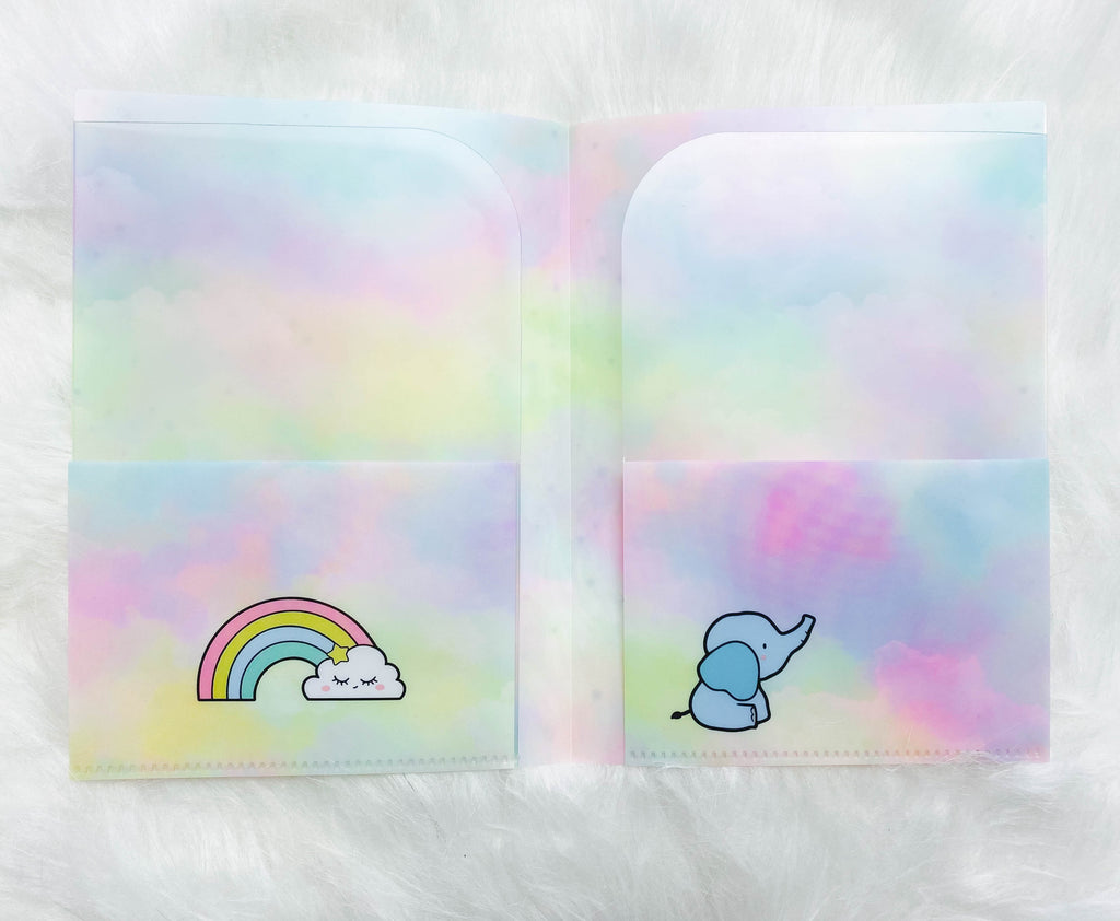 Jumbo Sticker Folder : Rainbow Storage Folder (Holo Silver Foiled)