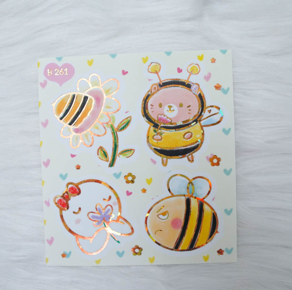 Foiled Stickers : Bee-YOU-Tiful // Big Elements (Collab with Once More With Love & Happy Daya) - B261