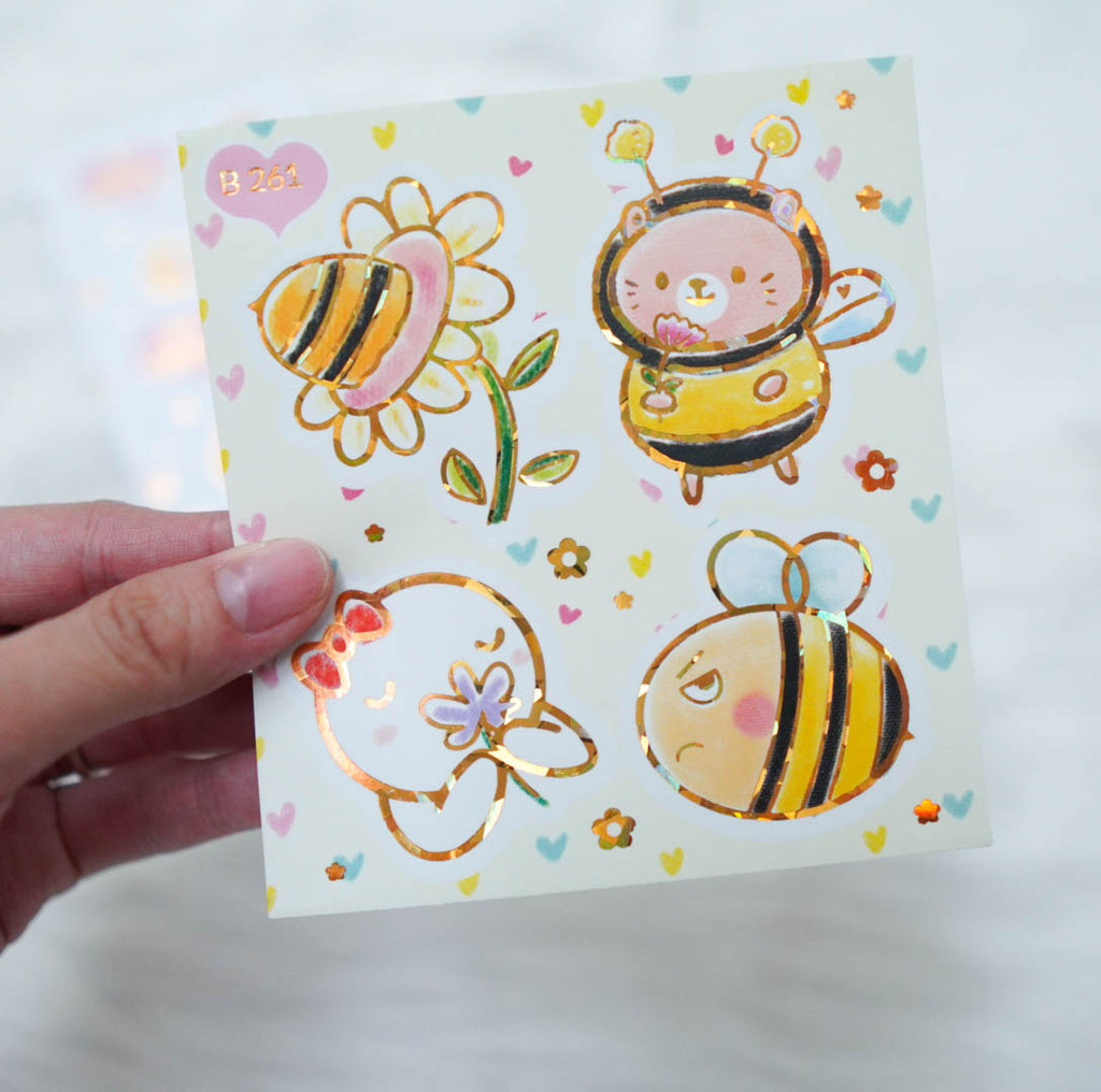 Foiled Stickers : Bee-YOU-Tiful // Big Elements (Collab with Once More With Love & Happy Daya) - B261